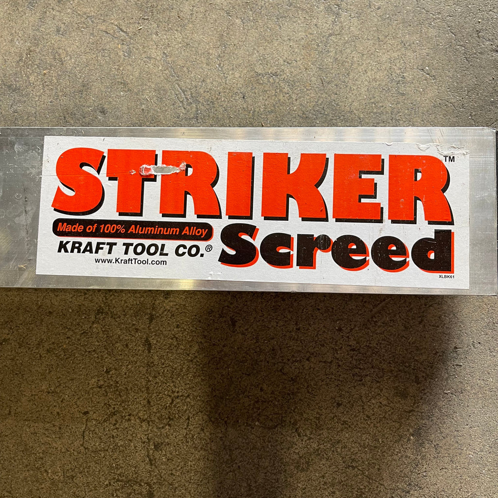 KRAFT TOOL CO. Striker Screed 192”x3-1/2”x1-1/2” ALUMINUM CC616AL