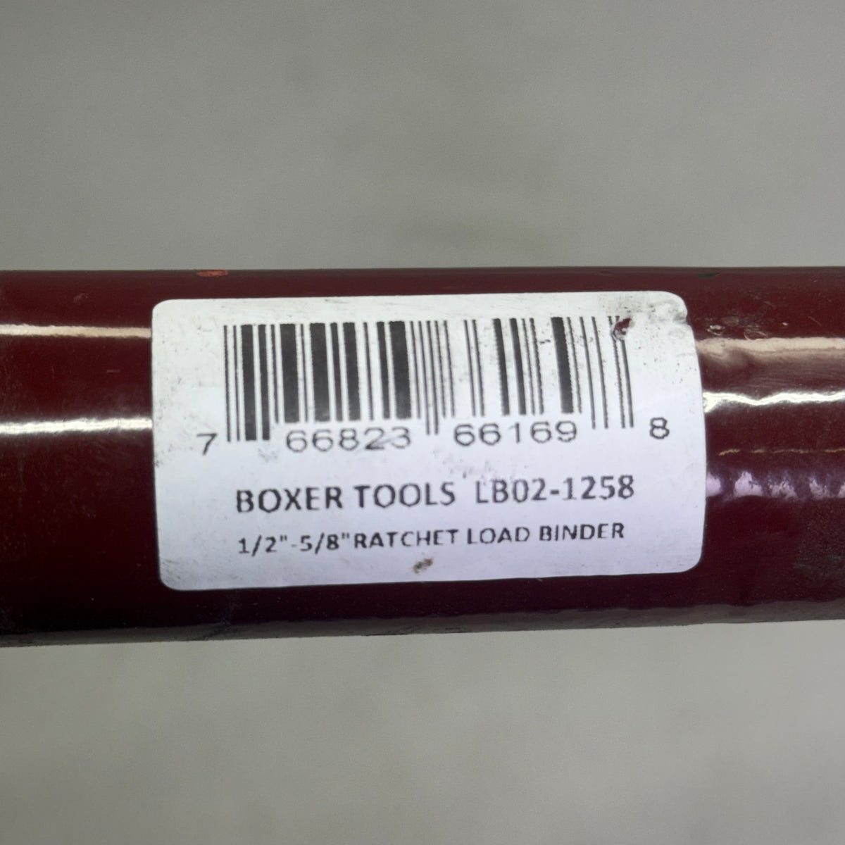 BOXER TOOLS Ratcheting Load Binder 4x4 Vehicles 1/2" x 5/8", Dark Red LB02-1258