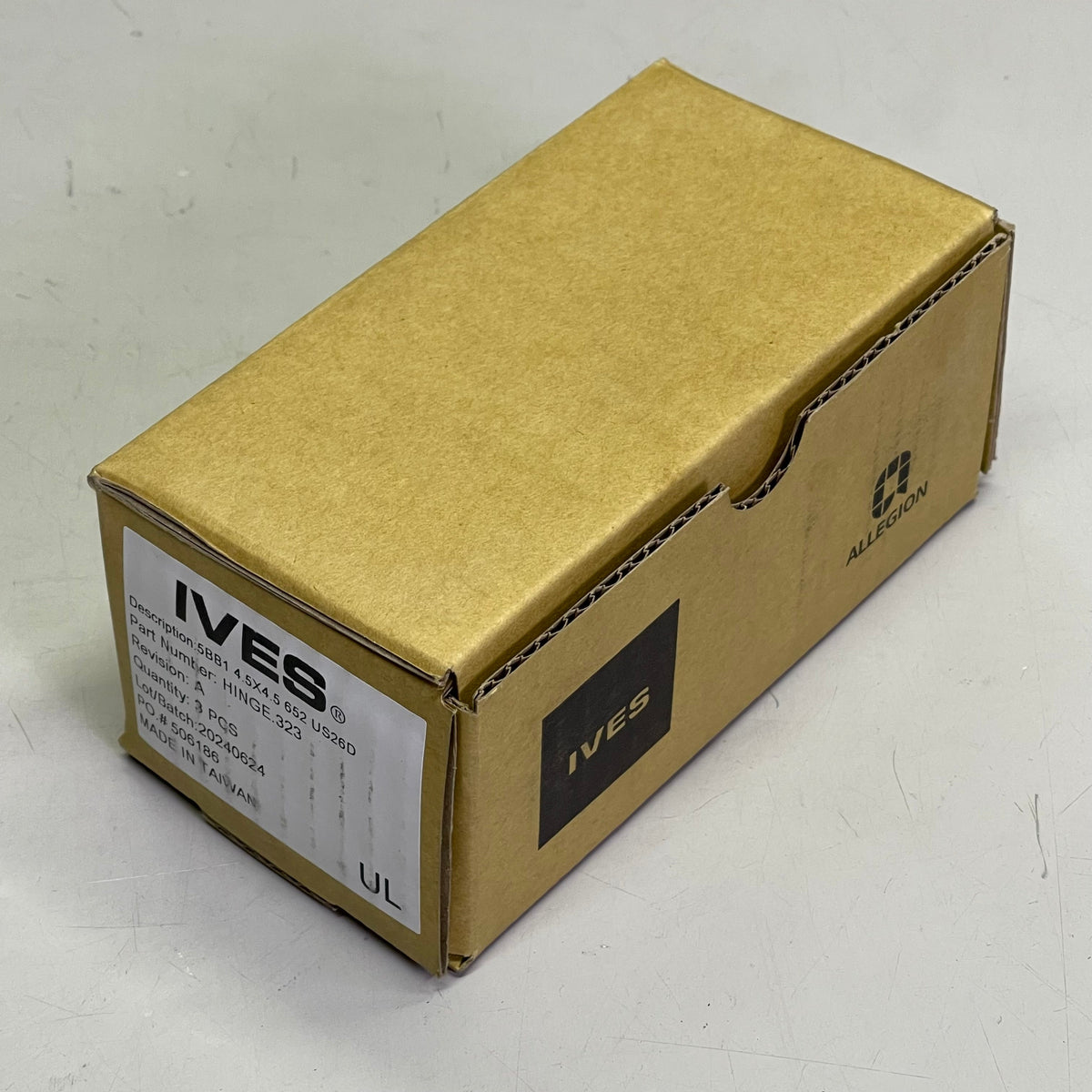 IVES (3 PACK) Full Mortise 5-Knuckle Hinge 4.5" x 4.5" Satin Chrome HINGE.323