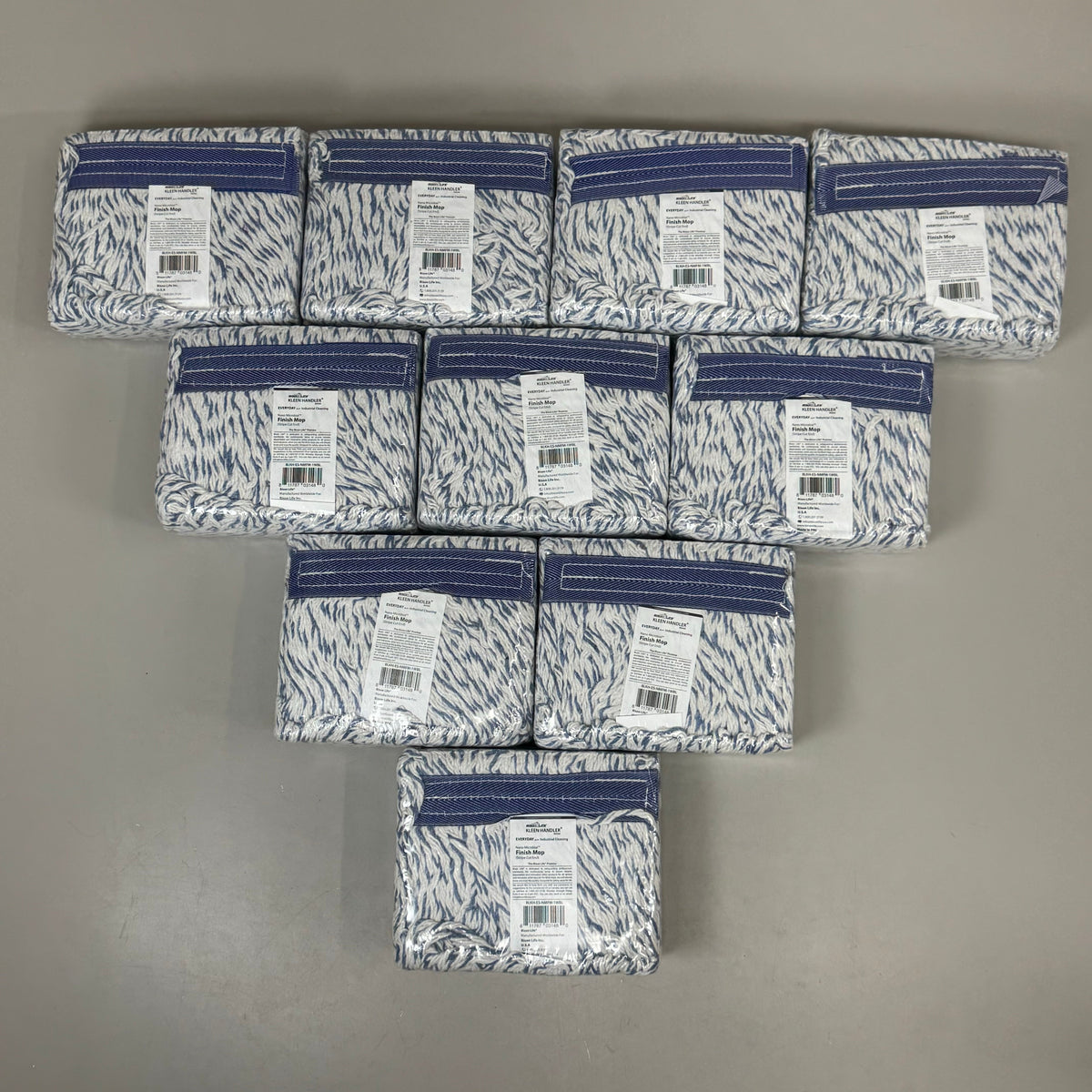 BISON LIFE (10 PACK) Nano Microbial Finish Mop Strip Cut End 1.25" BLKHESNMFM