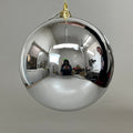 RAZ IMPORTS Plastic Christmas Holiday Ball Ornament 10" Shiny Silver 4214857