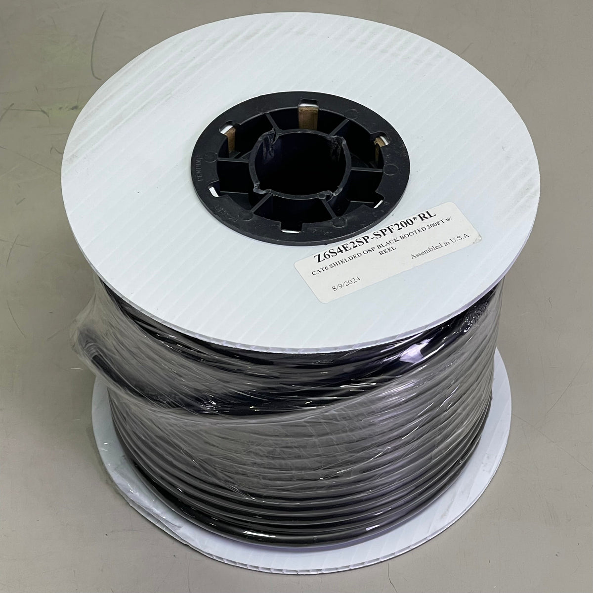 CAT6 Shielded OSP Black Booted Cable 200 ft Z6S4E2SP-SPF200*RL