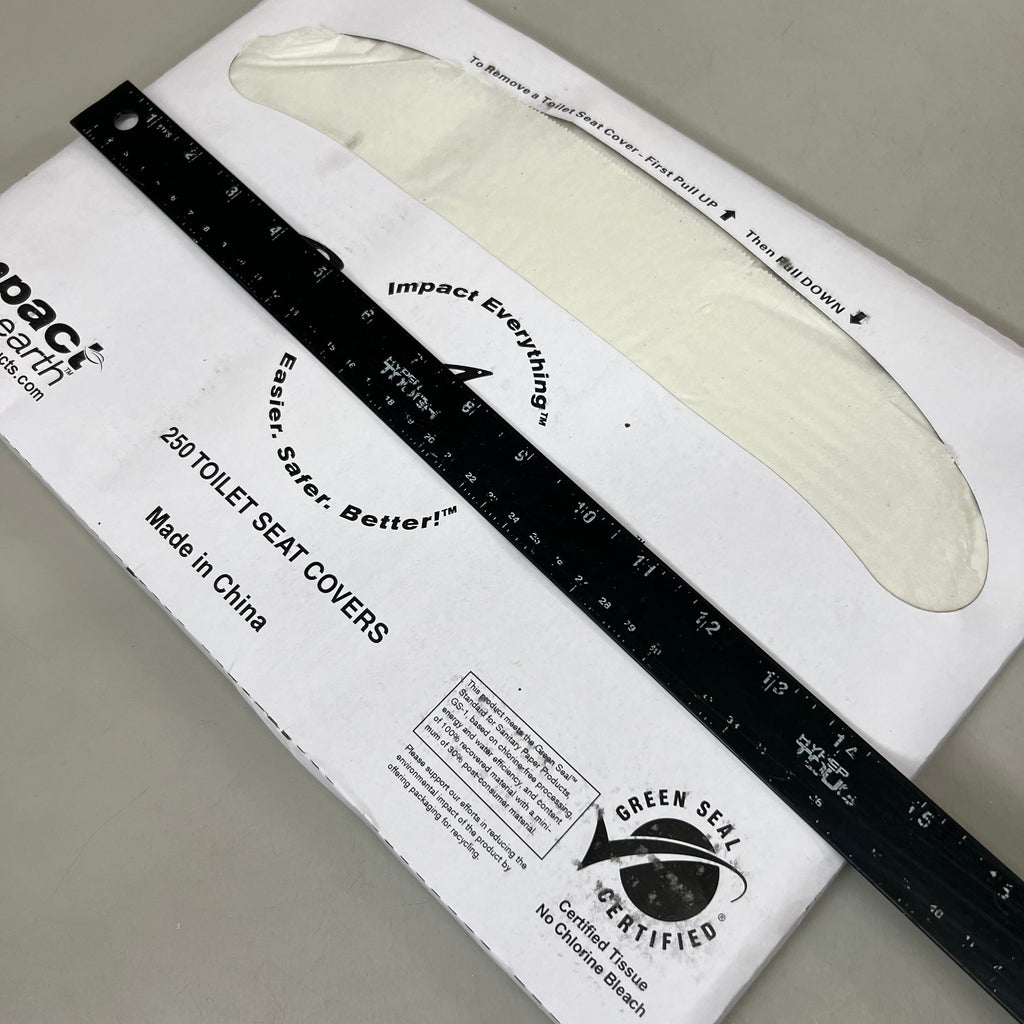 IMPACT EARTH Toilet Seat Cover 250 Toilet Seat Covers White 25121973