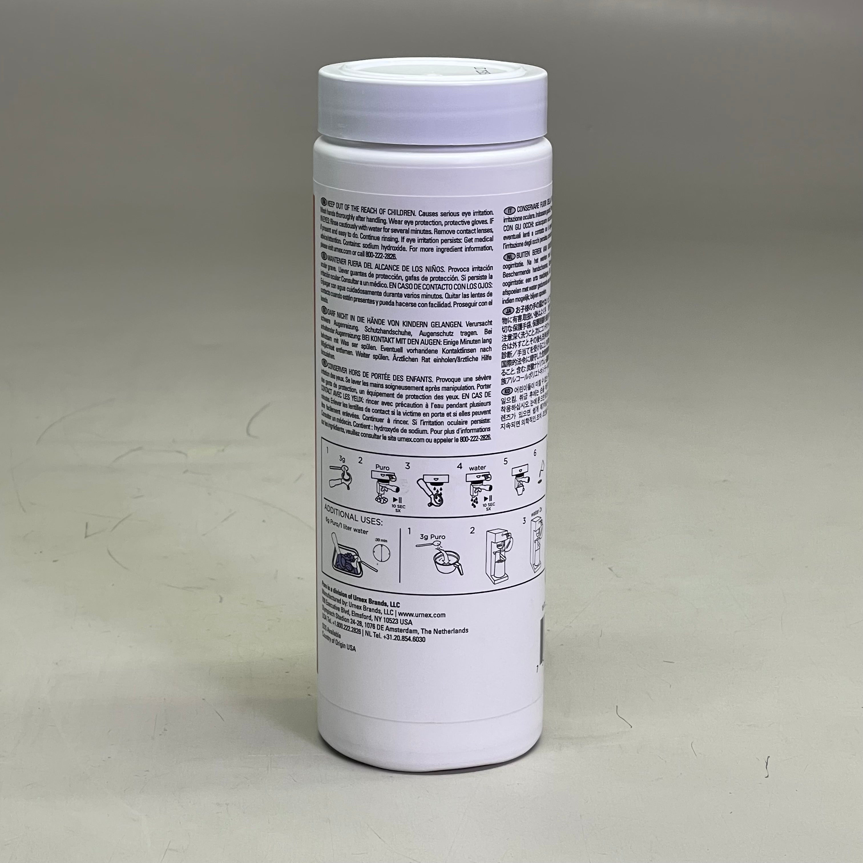 PURO CAFF Espresso Machine Cleaning Powder For Airpots 20 oz White 18-P20