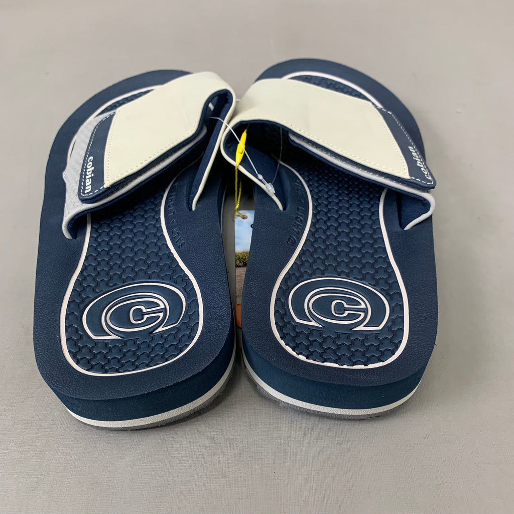 COBIAN DRT Synthetic Leather Strap Slide Sandals Men's Sz 9, 41.5 EU Navy DRS24-410-9