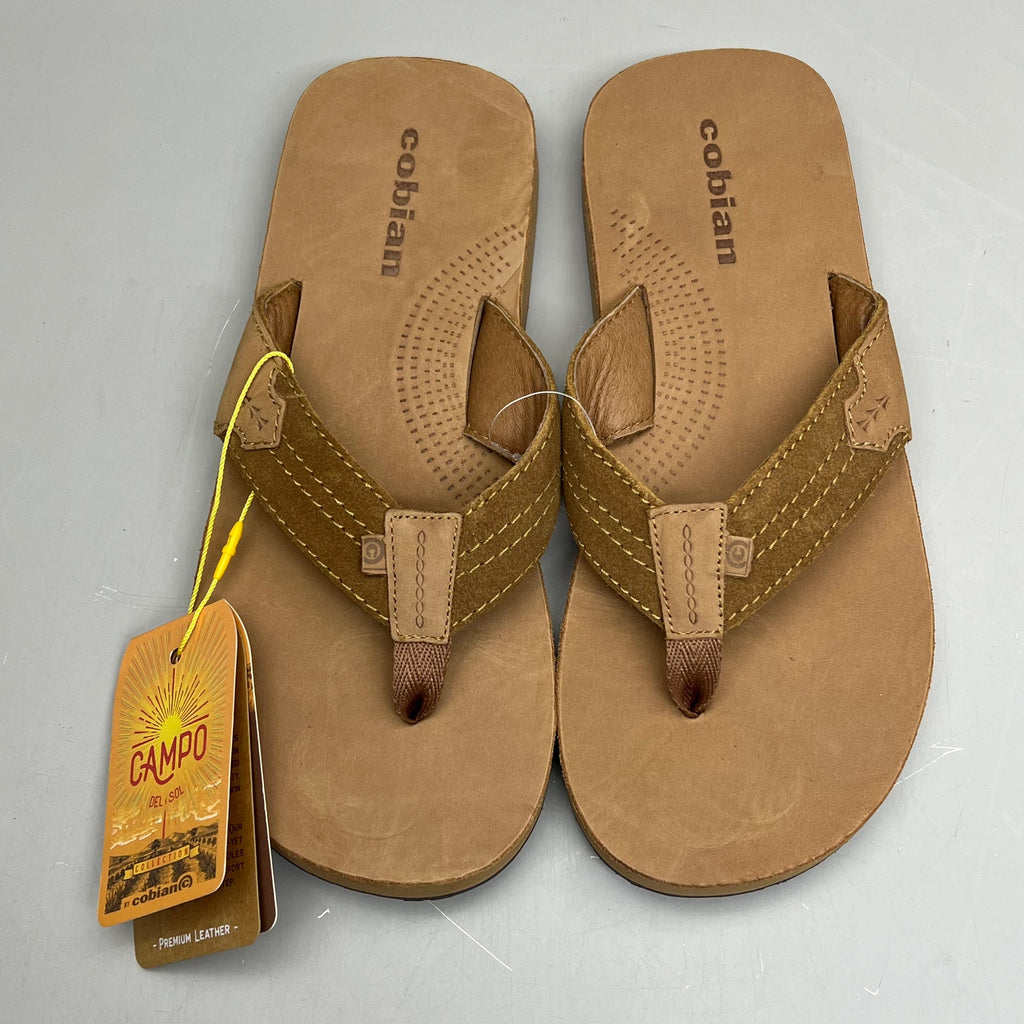 COBIAN Lazo Premium Leather Sandals Men's Sz 12 EU 45 Tan LZO-24-230-12