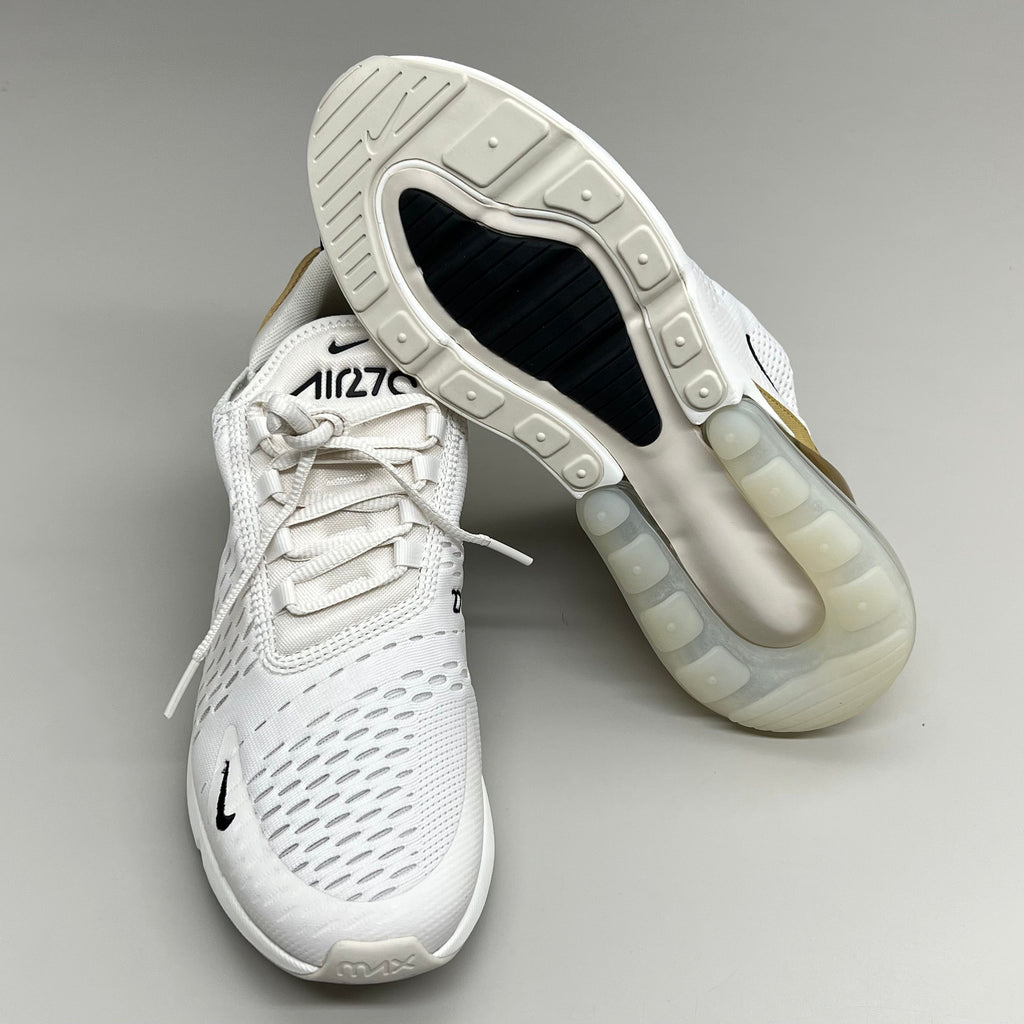 NIKE W Air Max 270 Mesh Shoes Women's Sz 8 White Gold DZ77736 001 New Other