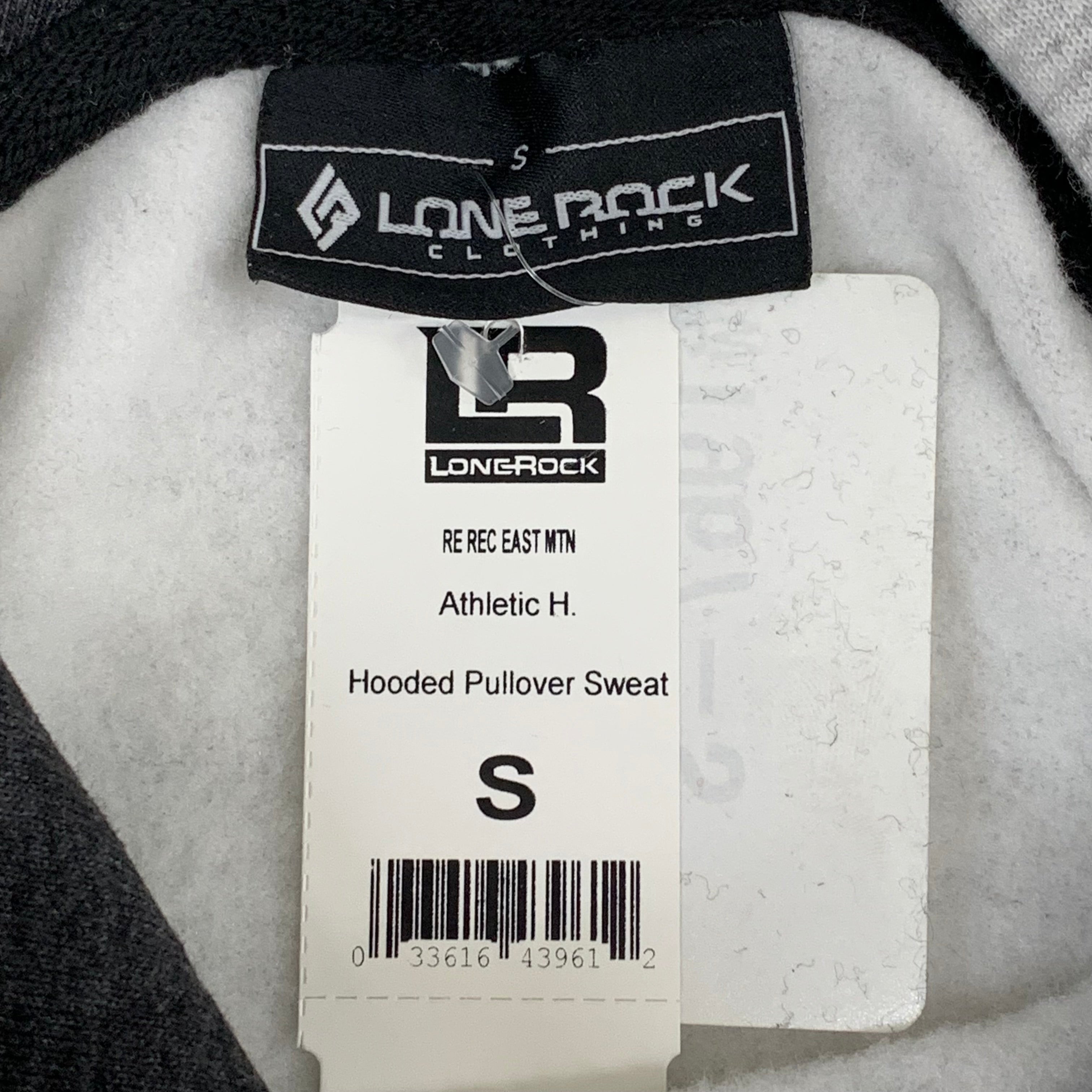 LONEROCK Helen Georgia Tie Hoodie Sz Small White/Grey