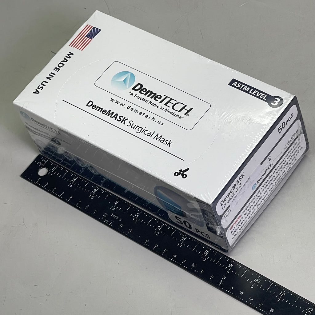 DEMETECH (50 PACK) DemeMASK Surgical Mask ASTM Level 3 Protective DT-MSK-003
