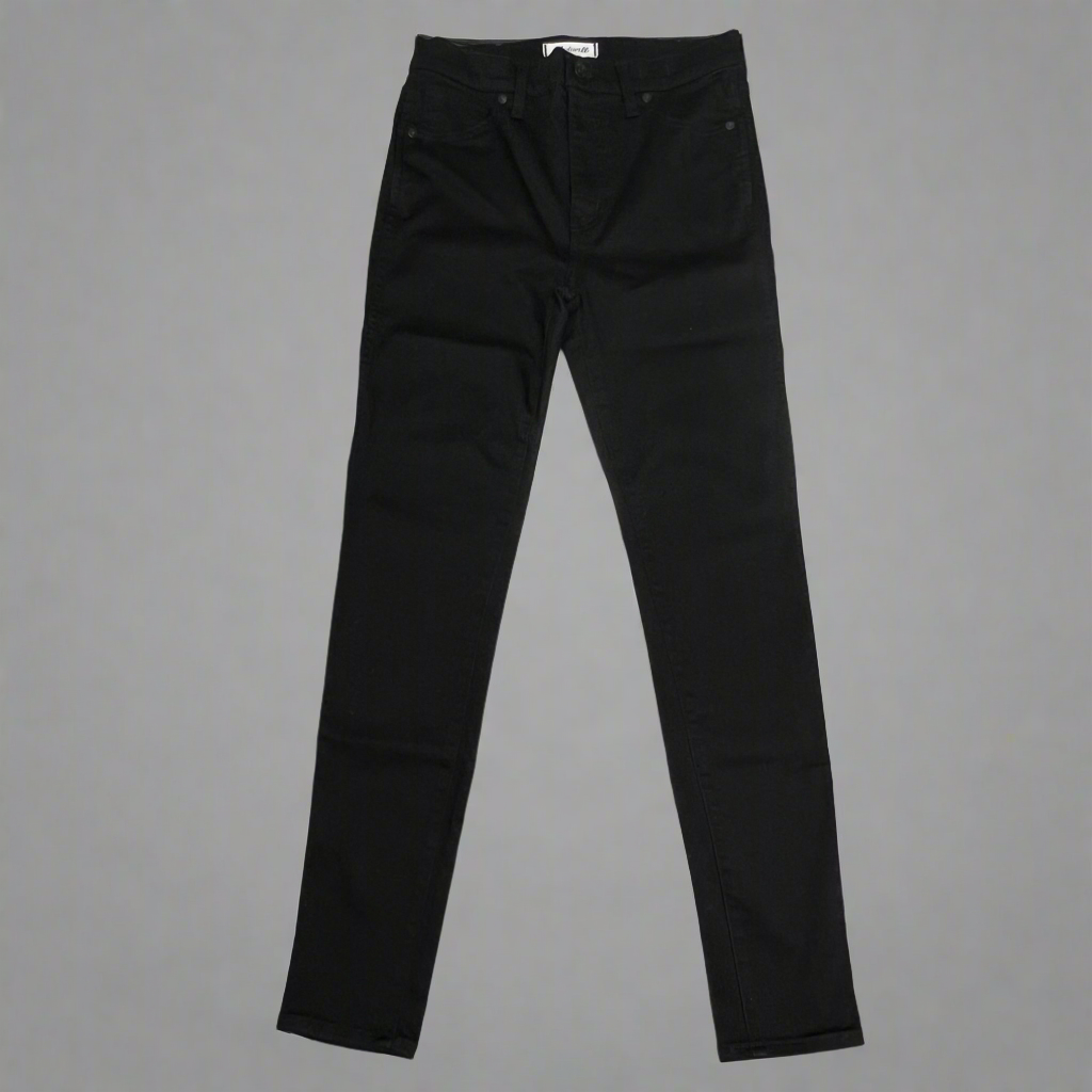 MADEWELL 10" High Rise Stretchy Ankle Skinny Jeans Women's Sz 28 Black NS969