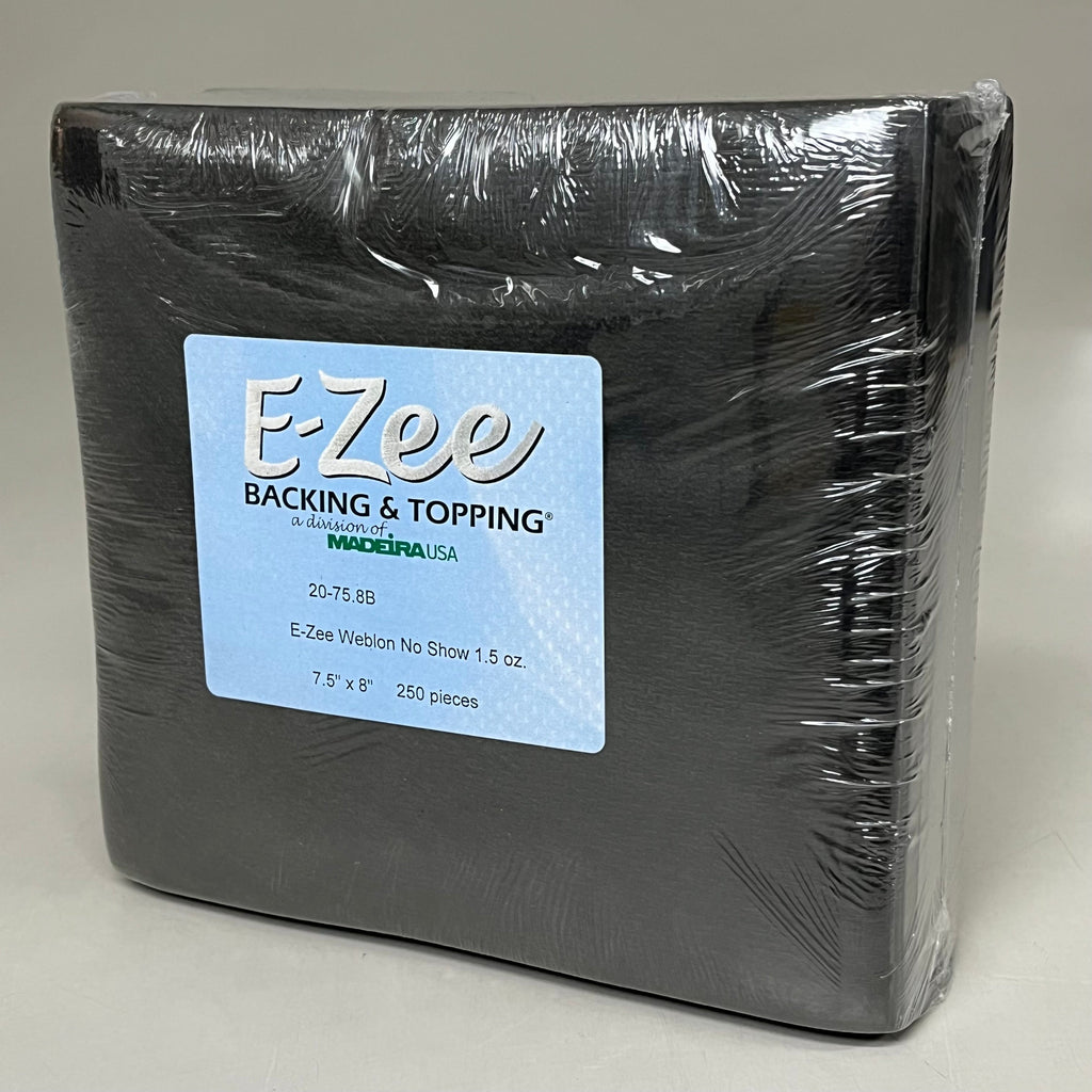 MADEIRA USA E-ZEE Backing & Topping No Show 7.5"x8" Black 20-75.8B