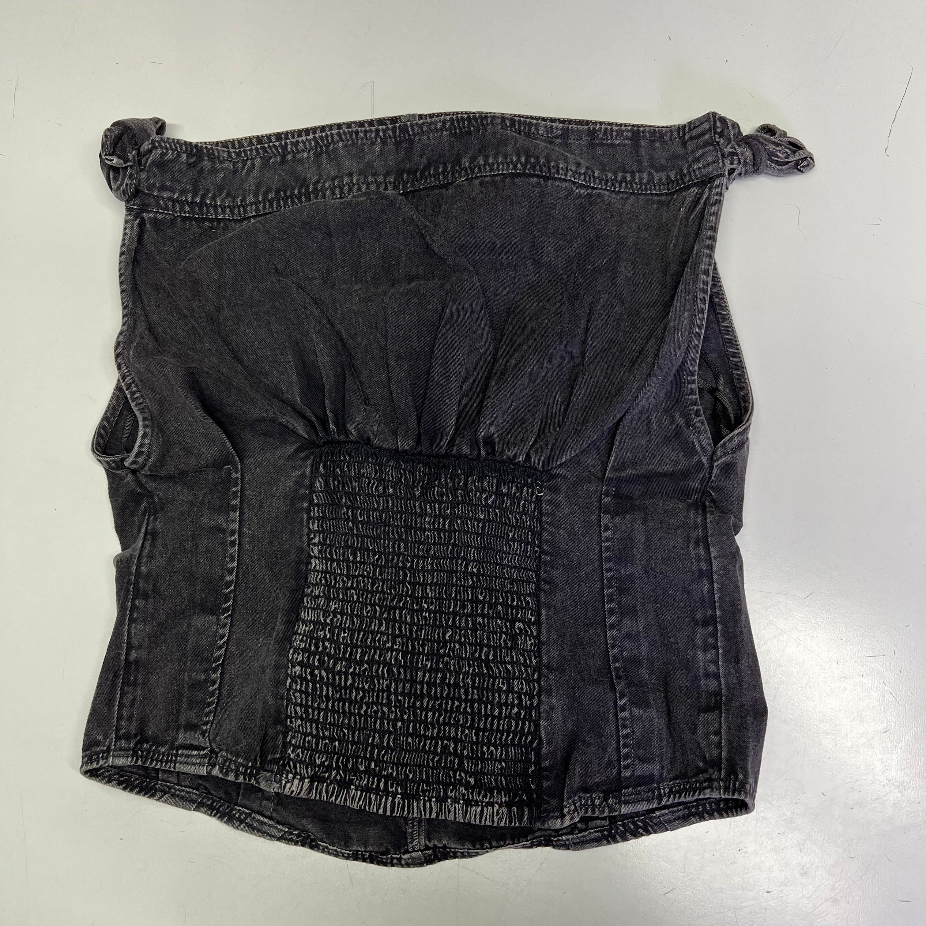 FREE PEOPLE 100% Cotton Louie Indigo Top Women's Sz XS Black 98546724