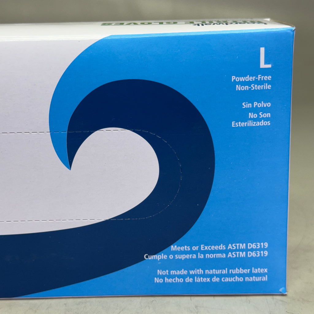 BOARDWALK (2 PACK) Disposable Nitrile Gloves Sz L, Blue BWK380LBXA