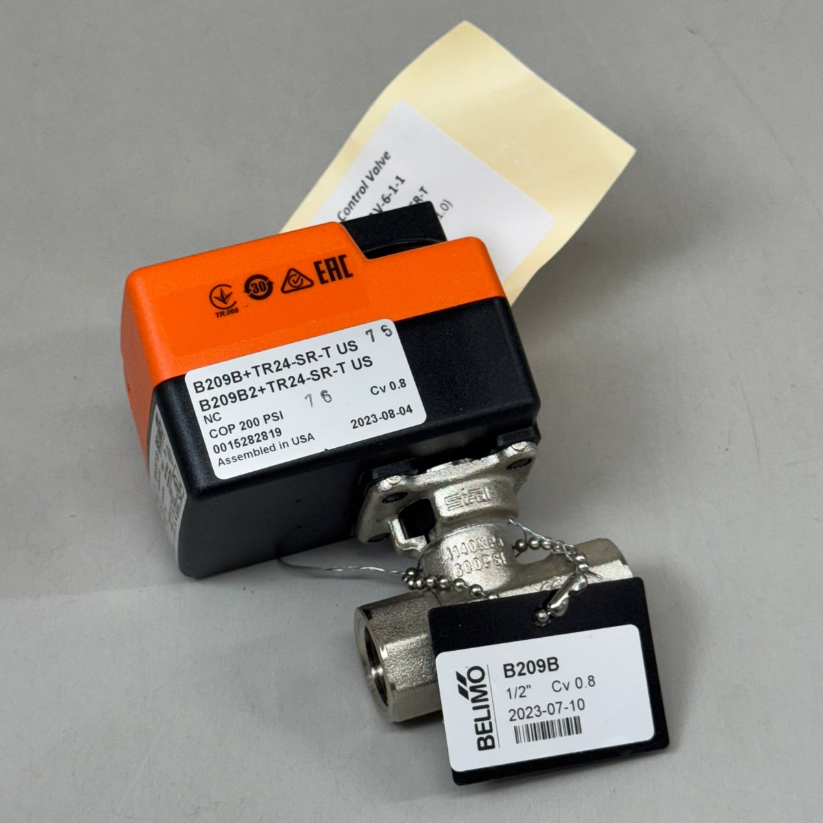 BELIMO Reheat Control Valve 2-Way 1/2"24VAC Cv0.8 2-10VDC 4-20mA B209B-TR24-SR-T