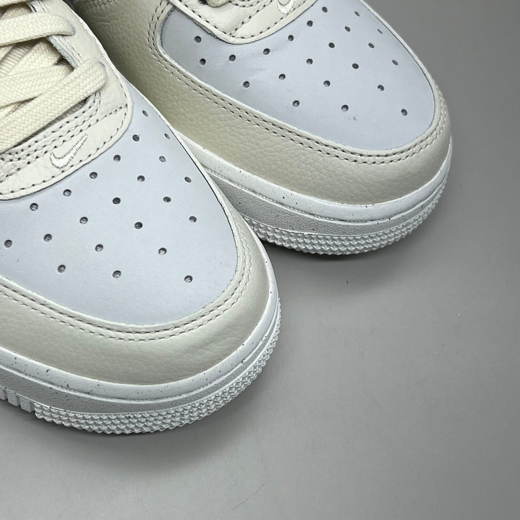 NIKE Air Force 1 07' LX Leather Shoes Sz Women's 9 Sail/Coconut Milk-Black DZ2708 101