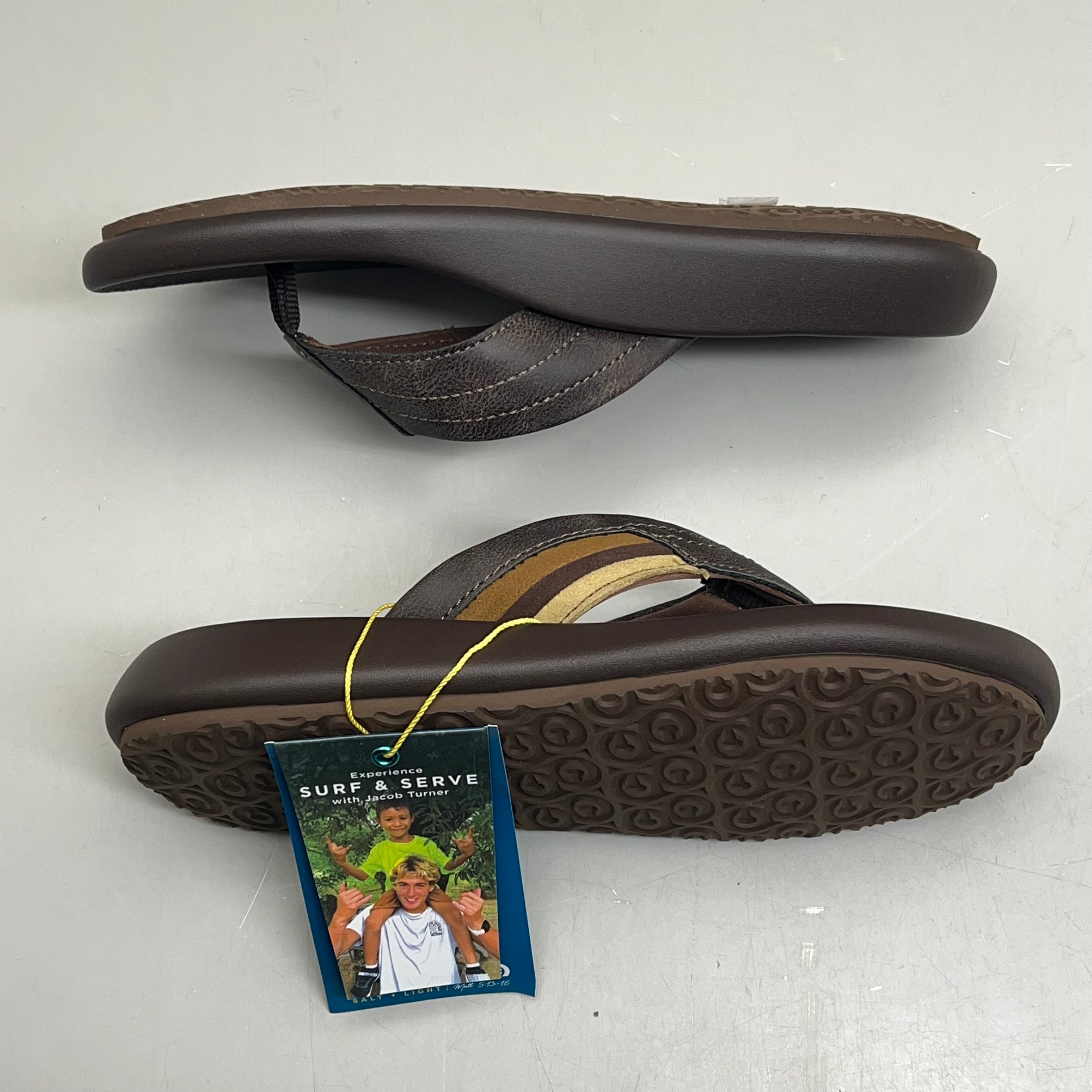 COBIAN Kandui Synthetic Leather Strap Men's Sz 9, EU 41.5 Chocolate KAN25-2011-9