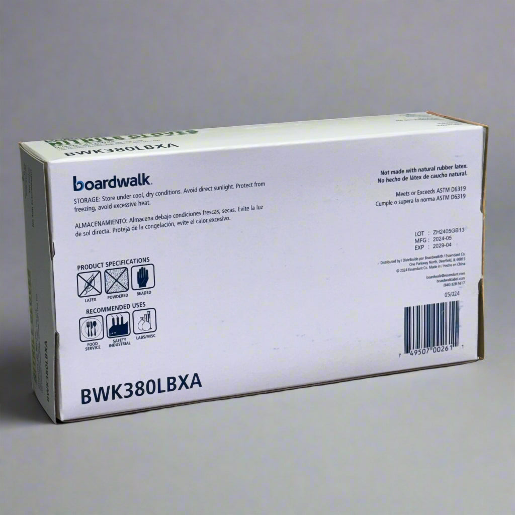 BOARDWALK (2 PACK) Disposable Nitrile Gloves Sz L, Blue BWK380LBXA