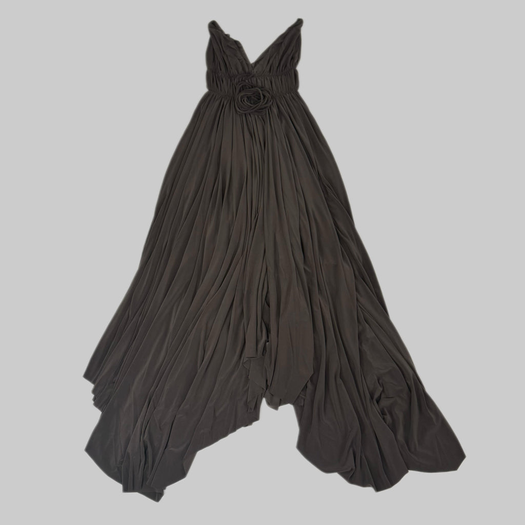 NORMA KAMALI Goddess Dress Unlined Women's Sz M/38 Chocolate KK3233PL292028