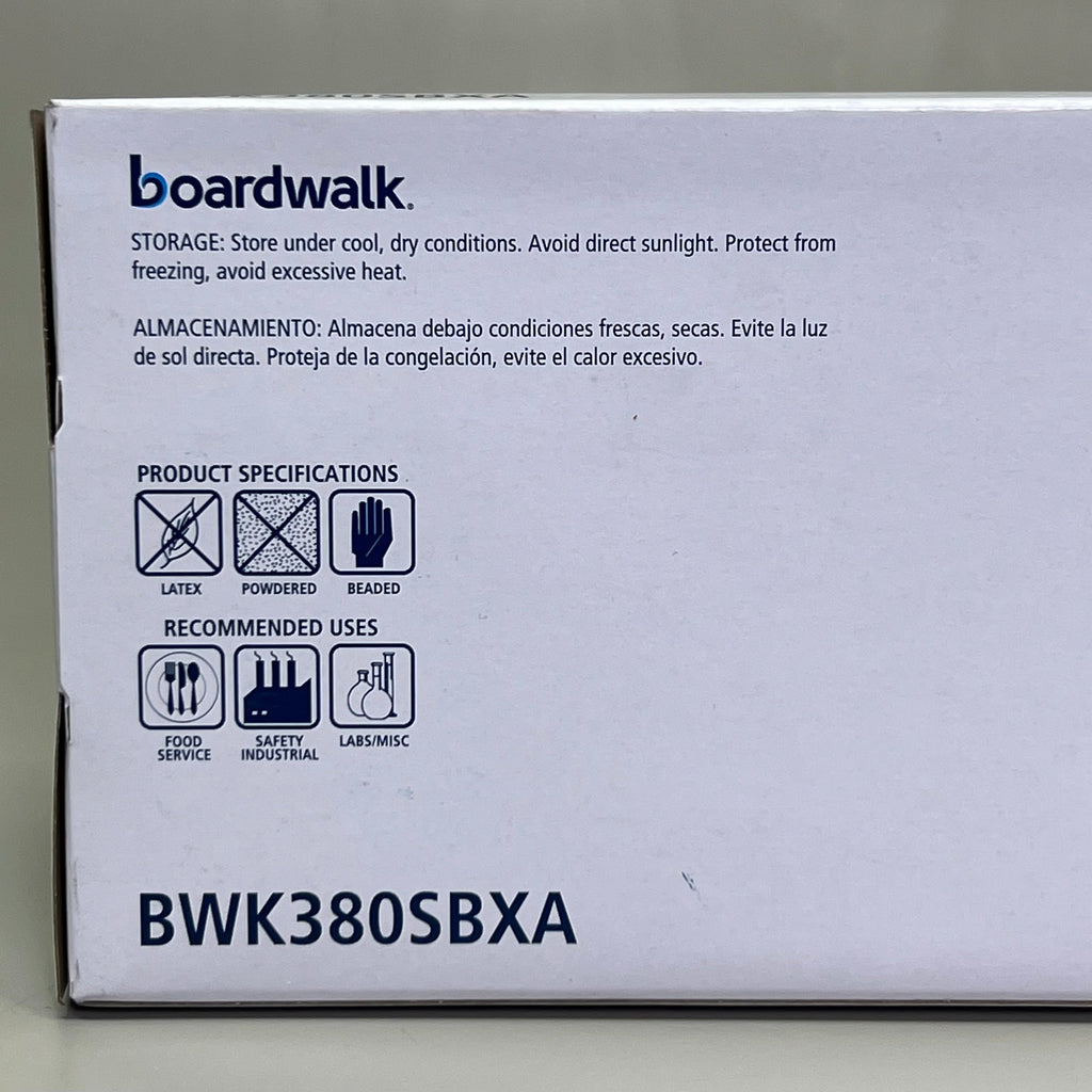 BOARDWALK (100 Gloves) Disposable Nitrile Gloves Sz S, Blue BWK380SBXA
