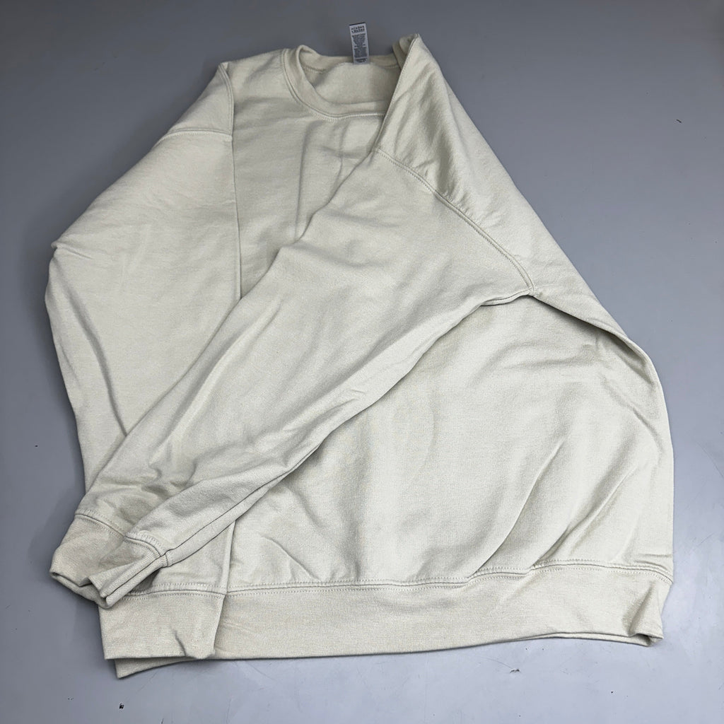 GILDAN (36 PACK) Heavy Blend Crewneck Sweatshirt Men's Sz L Sand G180