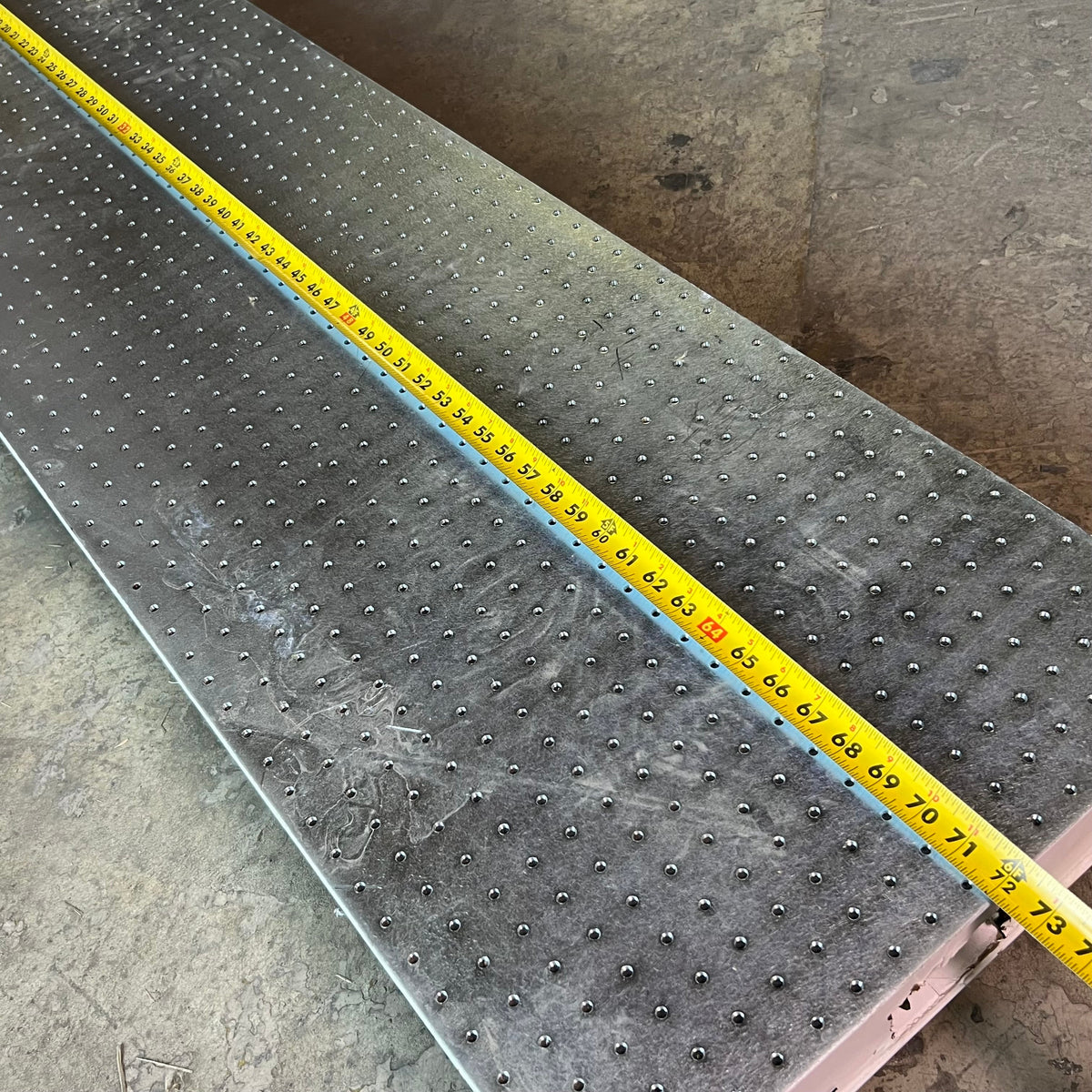 Steel Optical Breadboards 18"W x 72"L x 4"H Grey (AS-IS, A Little Damage)
