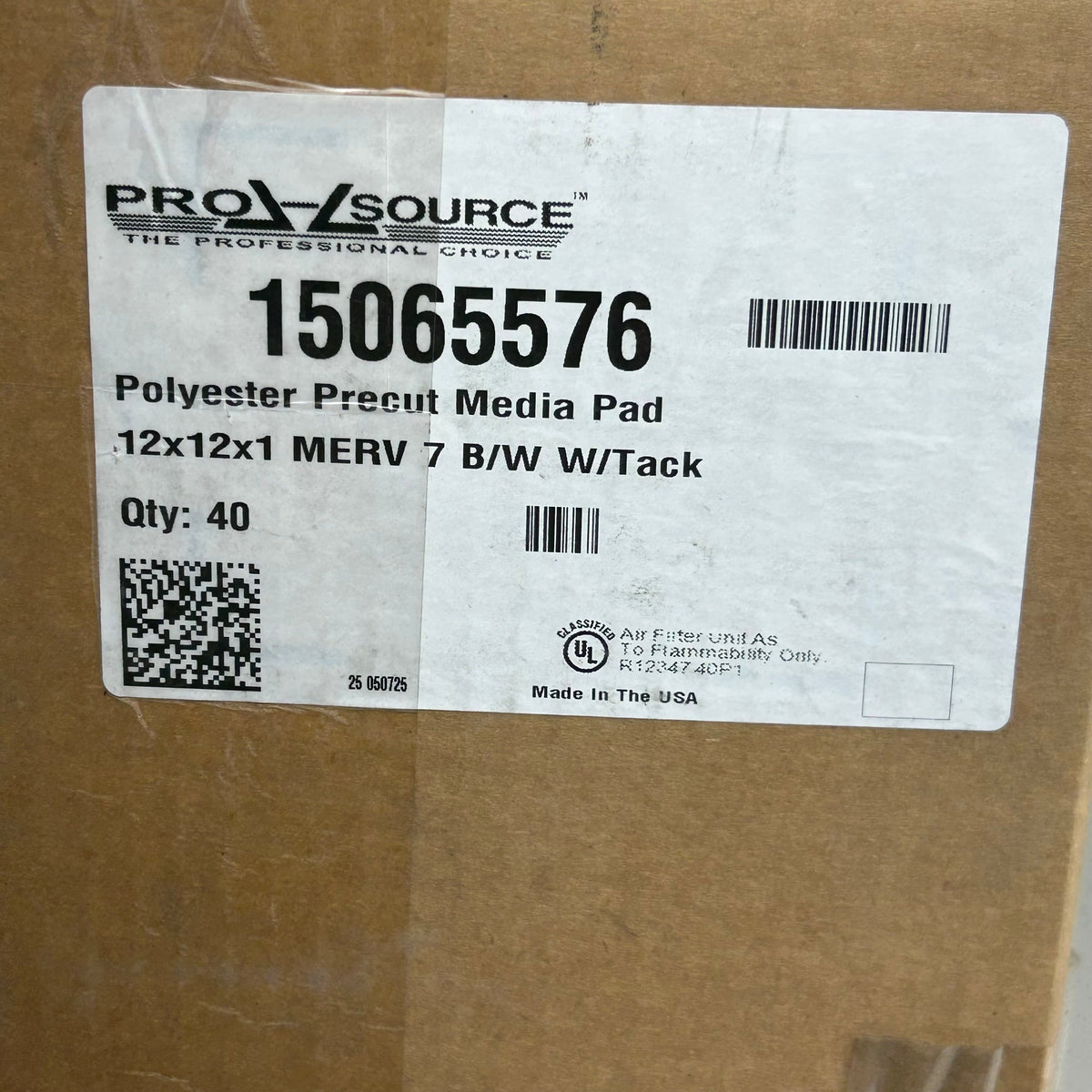 PROSOURCE (40 Pads Per Box) Polyester Air Filter Media Pads 12x12x1 Blue 15065576