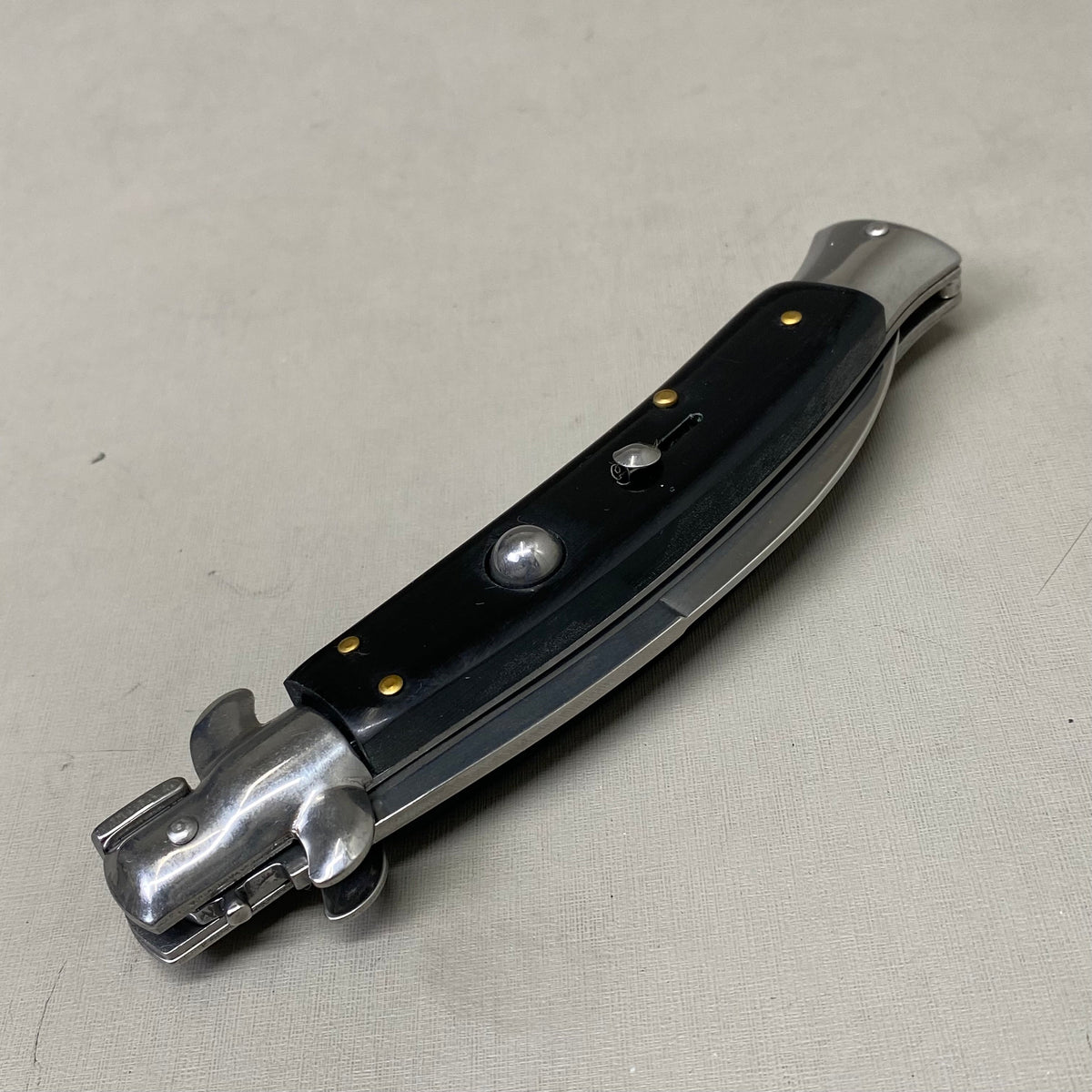 ZA@ ARMED FORCE TACTICAL Handcrafted OTF Pocket Knife  4" Blade 9" Overall Length Black ST-6CBK
