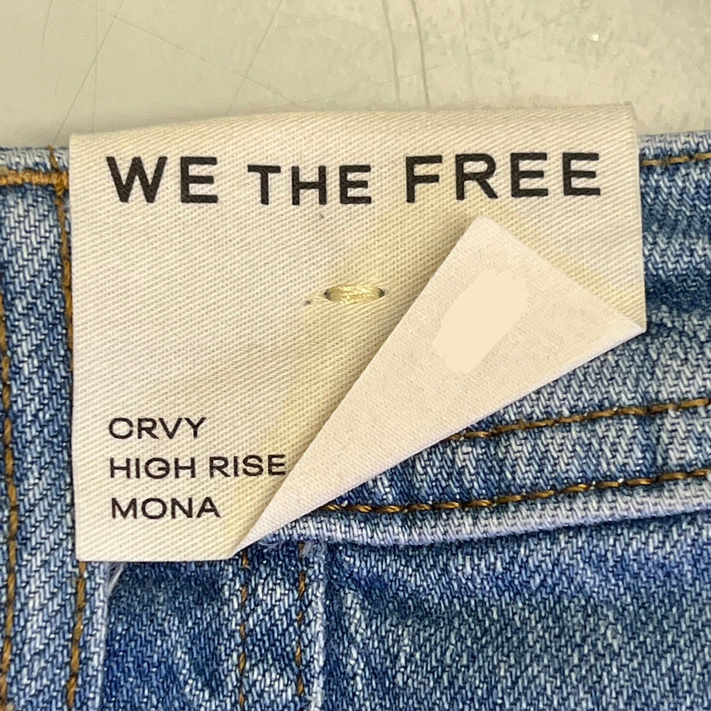 FREE PEOPLE CRVY Mona High-Rise Shorts  Women's Sz 29 Power Trip Blue 931600