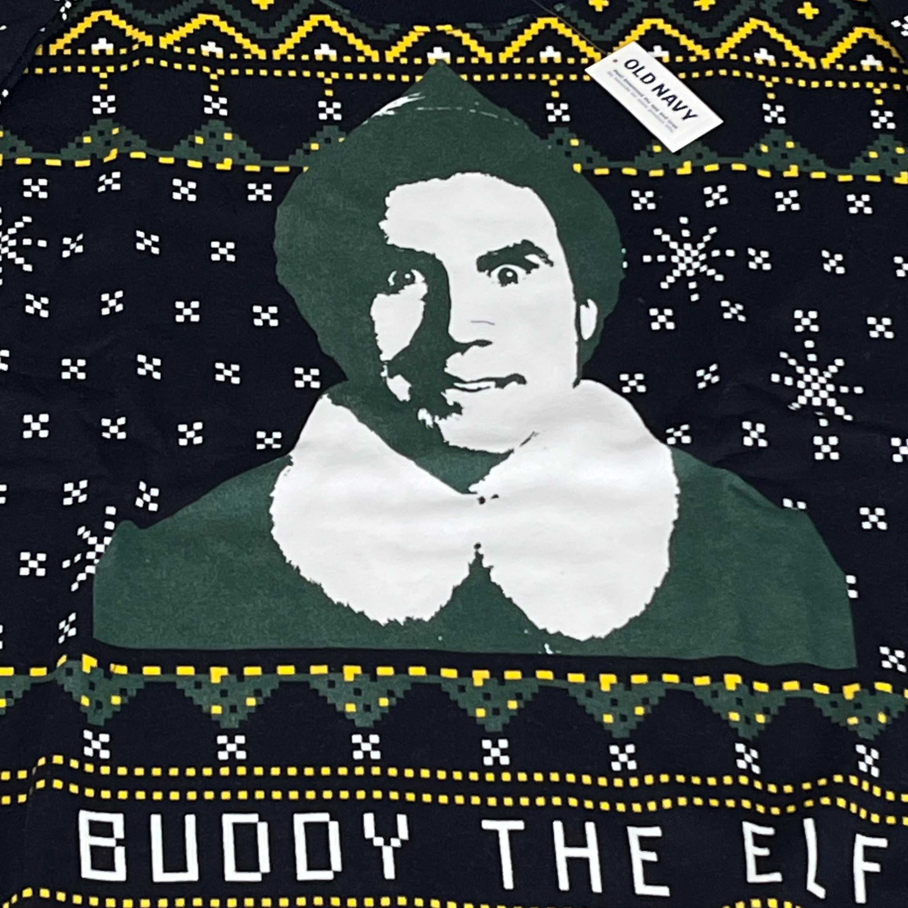 OLD NAVY Men's Christmas Holiday Elf Sweater Sz M Navy/Green 572579-00-1