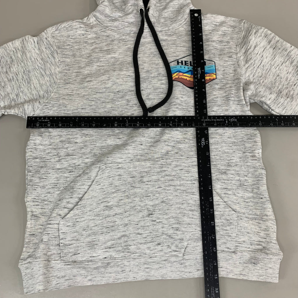 LONEROCK Helen Georgia Tie Hoodie Sz L White/Grey