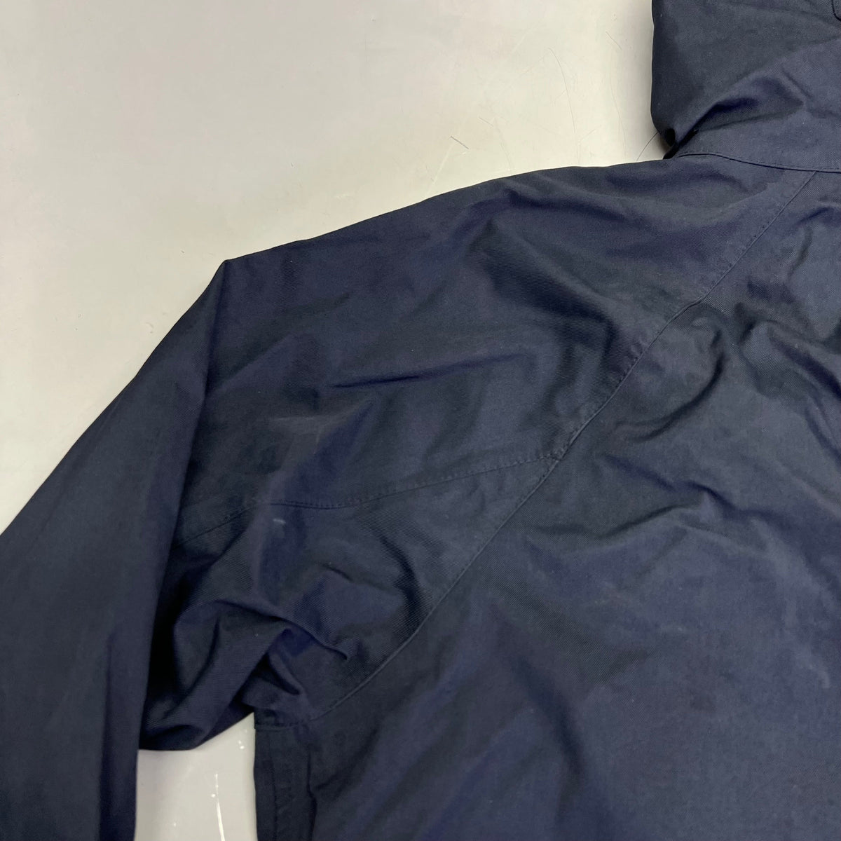 BARO Hooded Zip Closure Waterproof Drywear Long Trench Coat Unisex Sz M Black