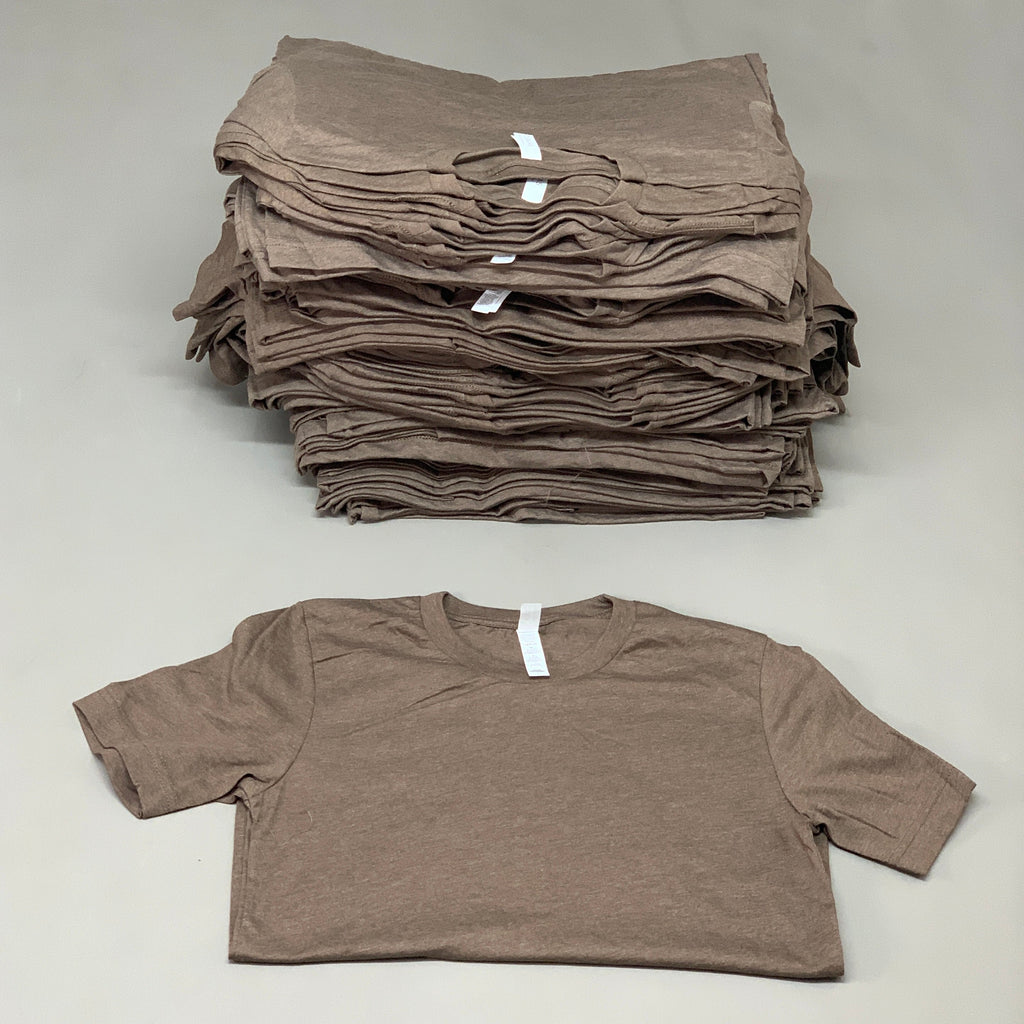 BELLA + CANVAS (12-PACK) Unisex Crewneck Short Sleeve Tees Sz S Heather Brown (New)