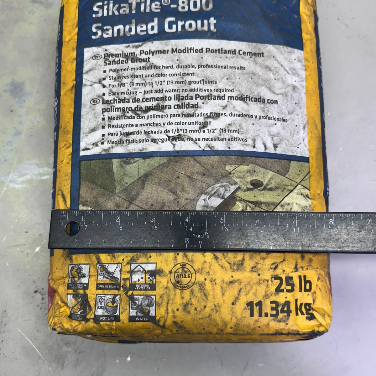 SIKA Sikatile 800 Sanded Grout Premium Black Color 25 Lbs Black 648718 (New Other)