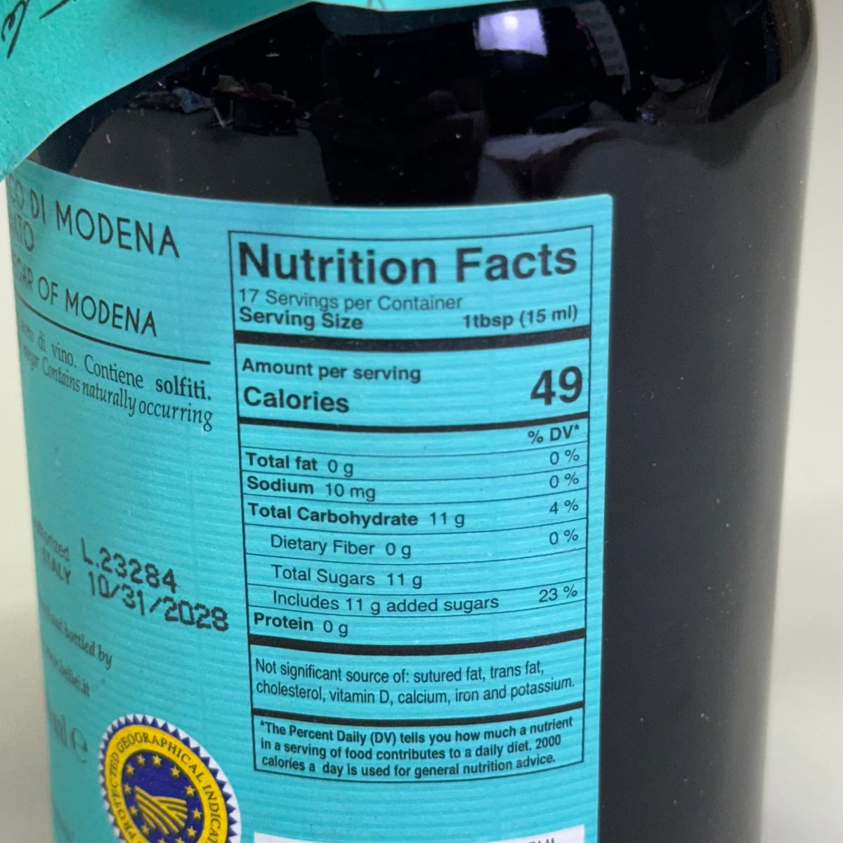 BELLEI Aged Balsamic Vinegar of Modena 8.45 fl oz, Precious Blue BB:10/28