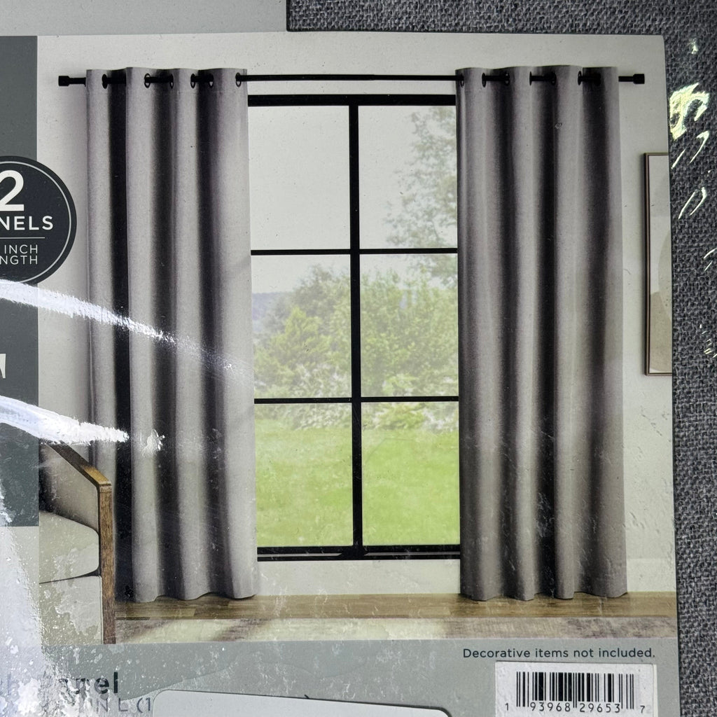 MEMBER'S MARK Window Panel Pair 100" W x 84" L, Dark Grey