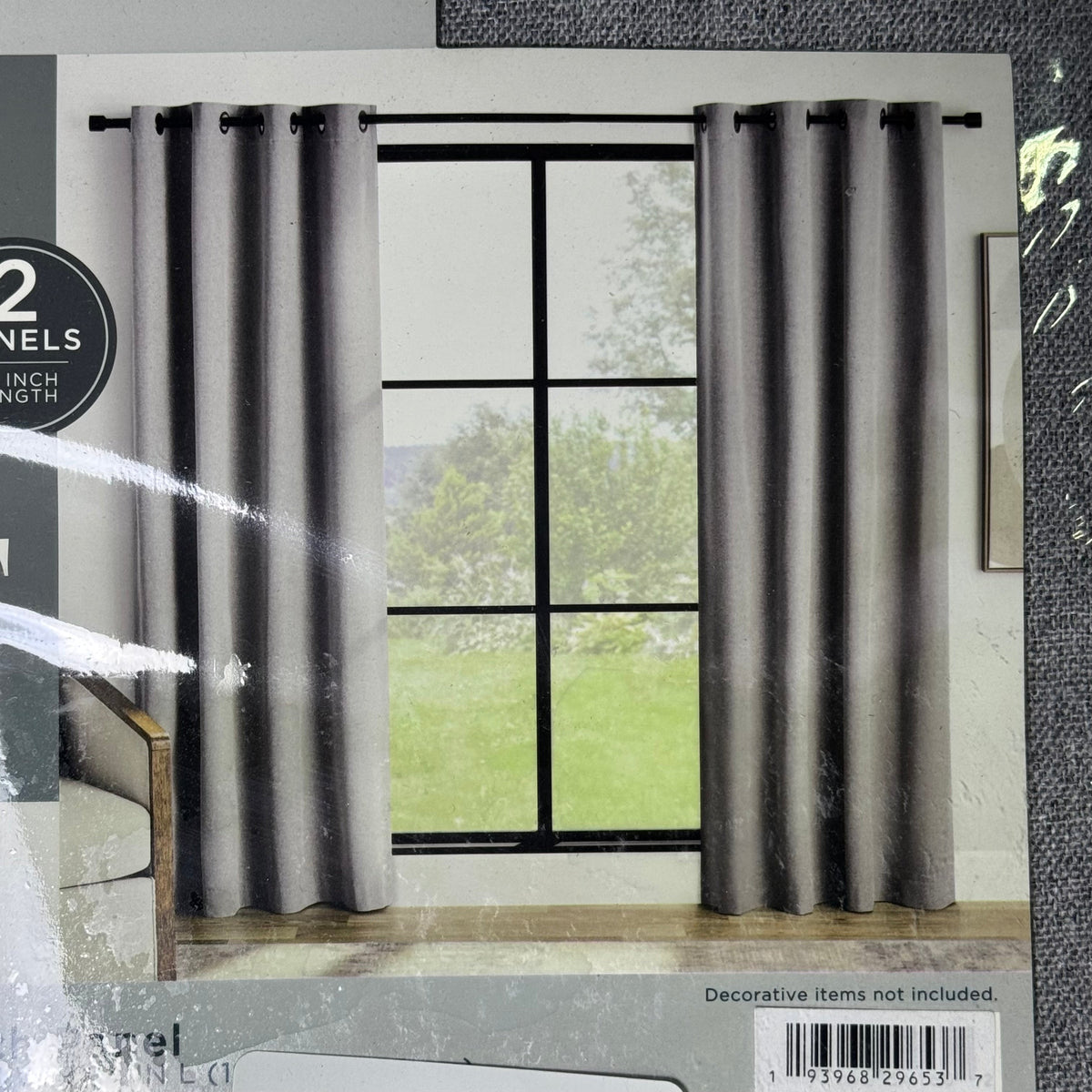 MEMBER'S MARK Window Panel Pair 100" W x 84" L, Dark Grey