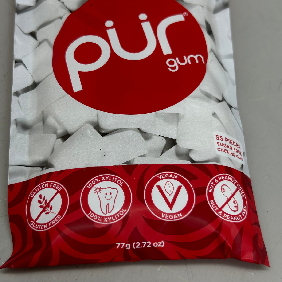 PUR (12 PACK, 55 Pieces Each) Sugar Free Cinnamon Flavored Chewing Gum
