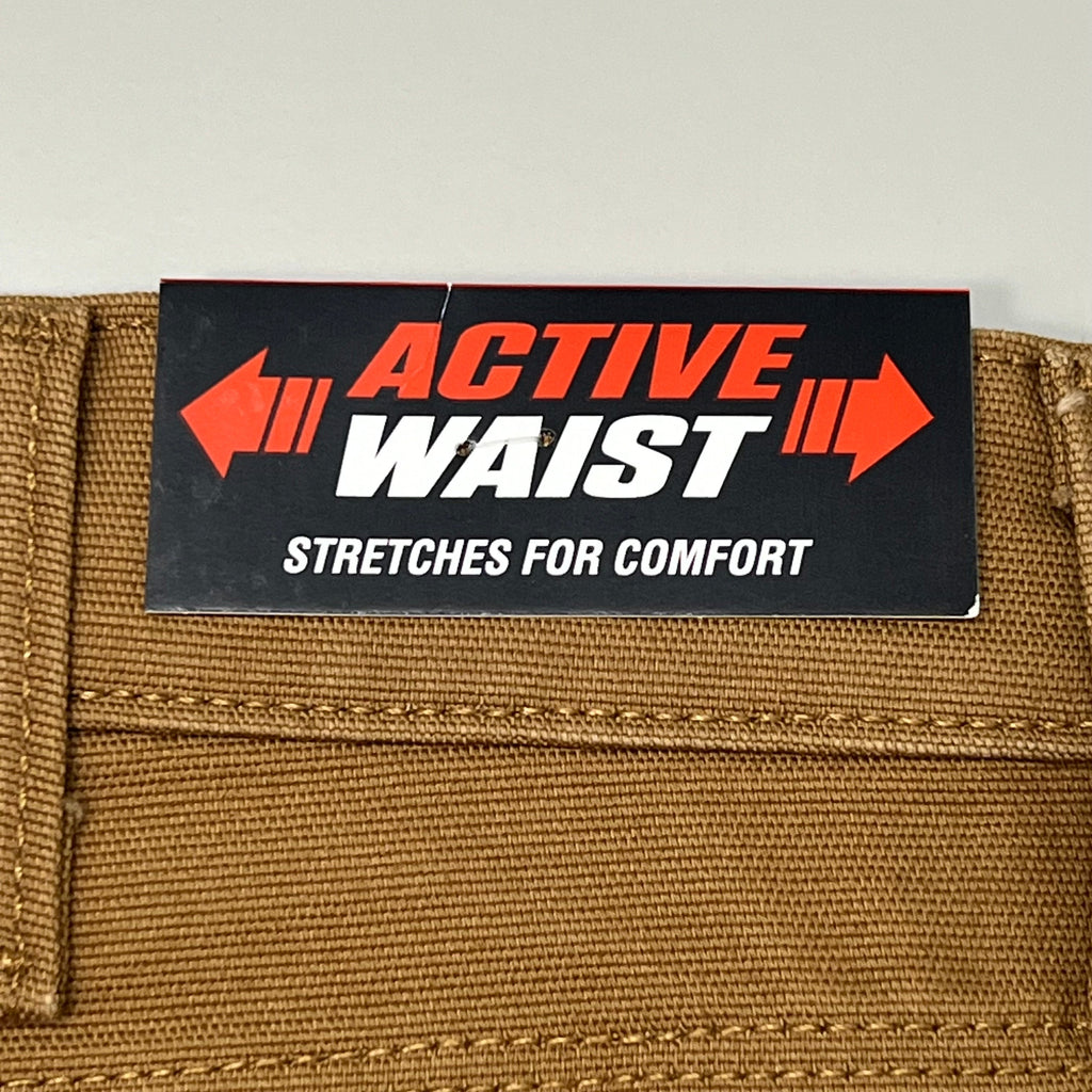 DICKIES Flex Regular Fit Double Knee Pant Men's Sz 36X34 Stonewashed Brown Duck