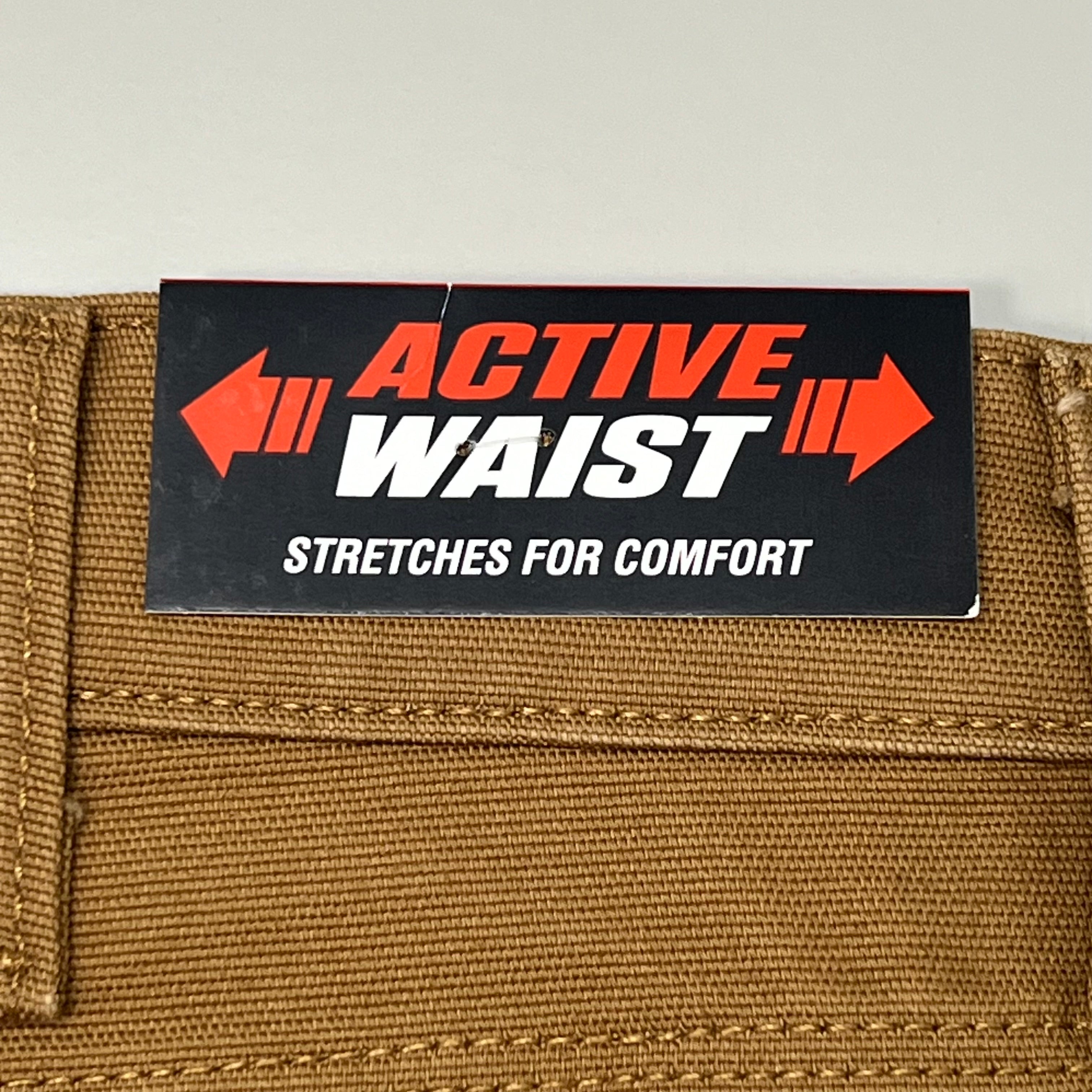 DICKIES Flex Regular Fit Double Knee Pant Men's Sz 42X30 Stonewashed Brown Duck