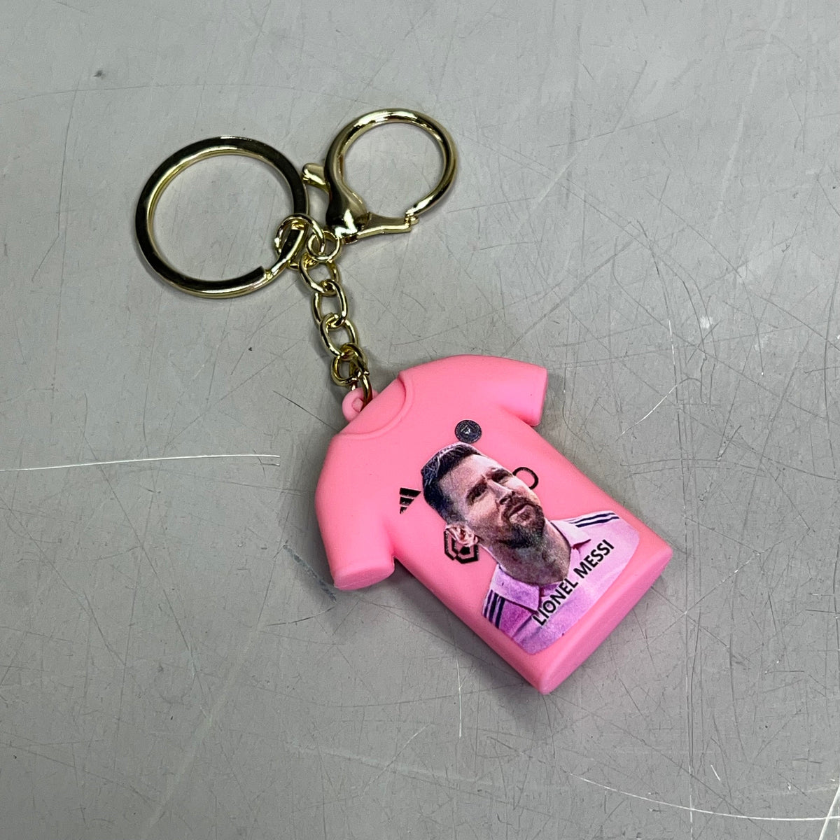 FORVER SPORTS (12 PACK) Messi Soccer Team Jersey #10 Keychain Bright Pink