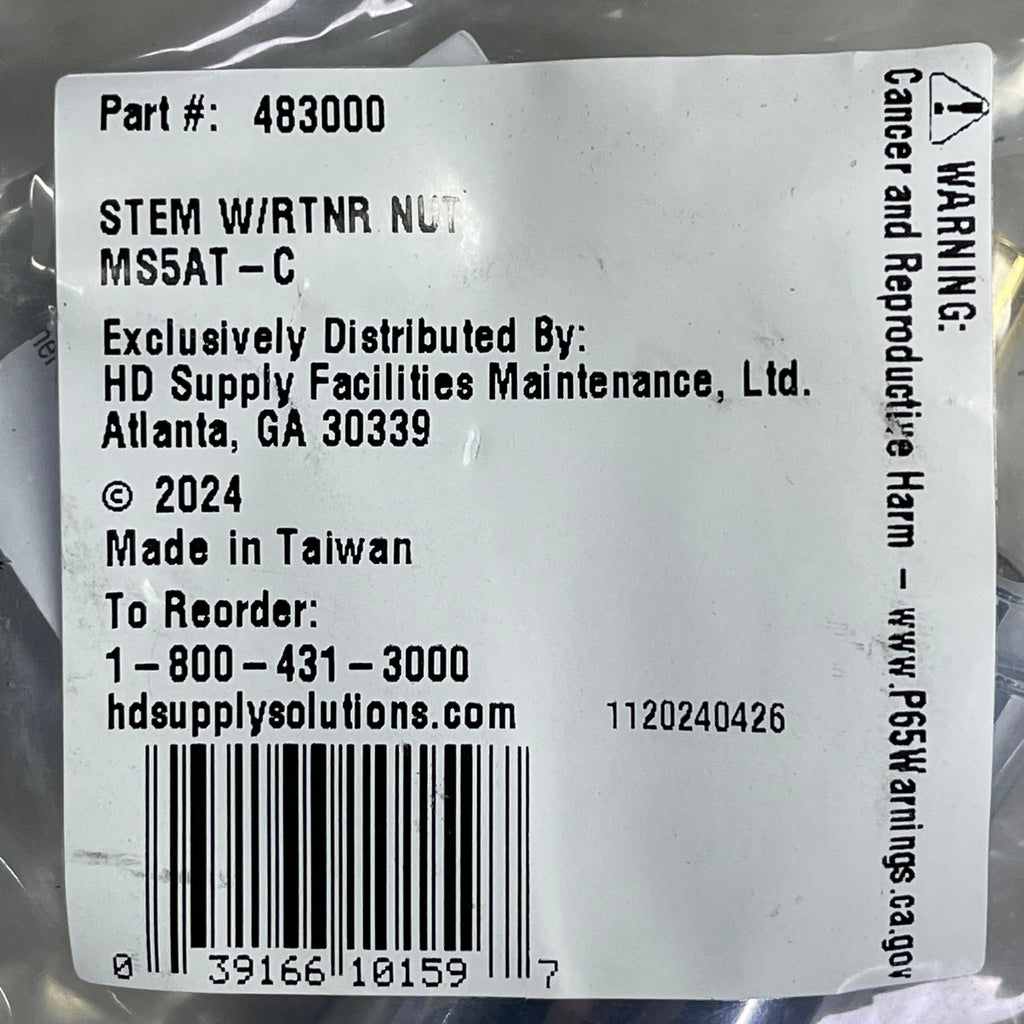 MIXET 4.5” Hot/Cold Shower Cartridge & Retainer Nut MS5AT-C