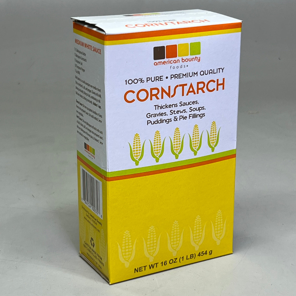 AMERICAN BOUNTY FOODS Cornstarch (24 PACK) Thickens Sauces 16 oz BB 11/27 (New)