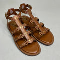 VINCE CAMUTO Leather Studded Gladiator Sandals Women's Sz 8.5M Caramelo VC-Claira