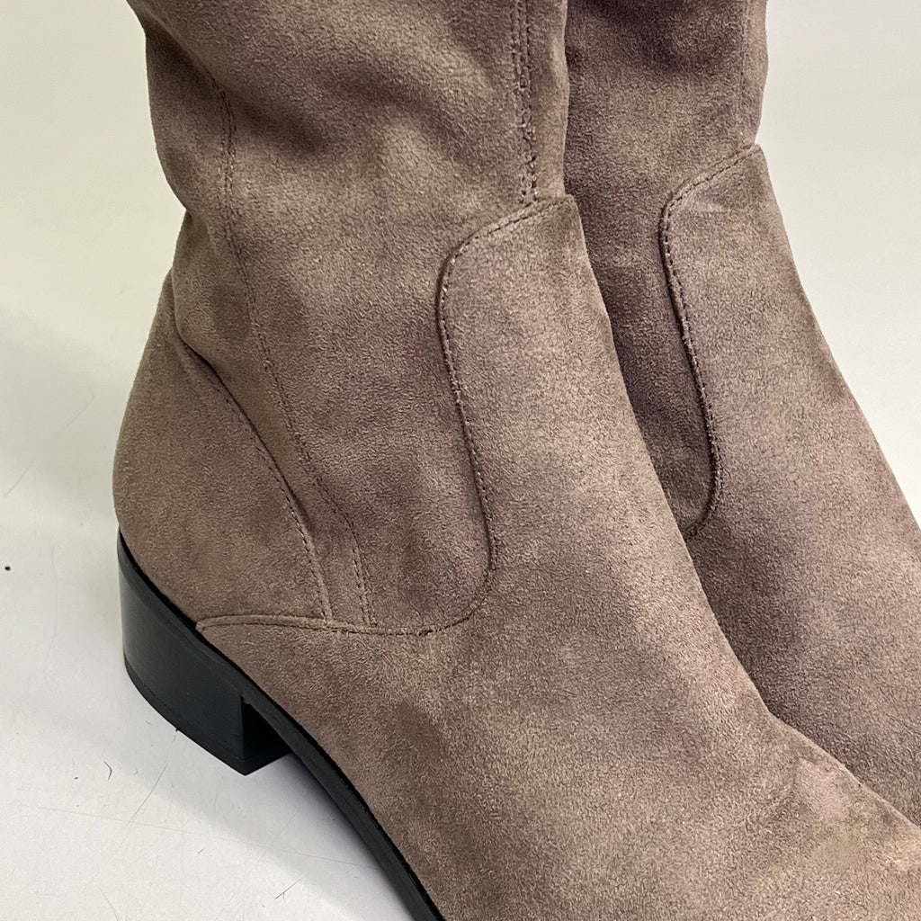 MARC FISHER  LTD Over The Knee Boot Pointy Toe Partial Zip Women's Sz 8.5 Brown