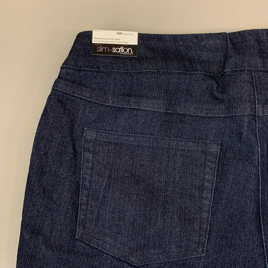 MULTIPLES Ankle Pants Petite Women's Sz 10P Denim M2623P