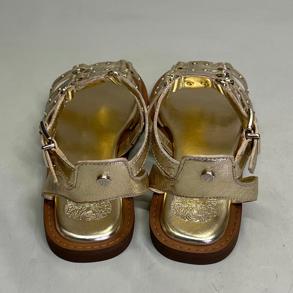 VINCE CAMUTO Leather Studded Gladiator Sandals Women's Sz 7M Egyptian Gold