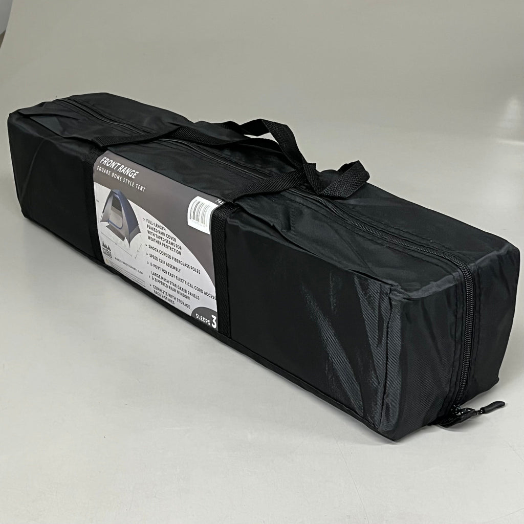 WORLD FAMOUS SPORTS Front Range Square Dome Tent 3 Person 7'x7'x54' Blue 741