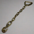 FORGED G70 Transport Chain With Clevis Hooks 3.5" X 2", Golden