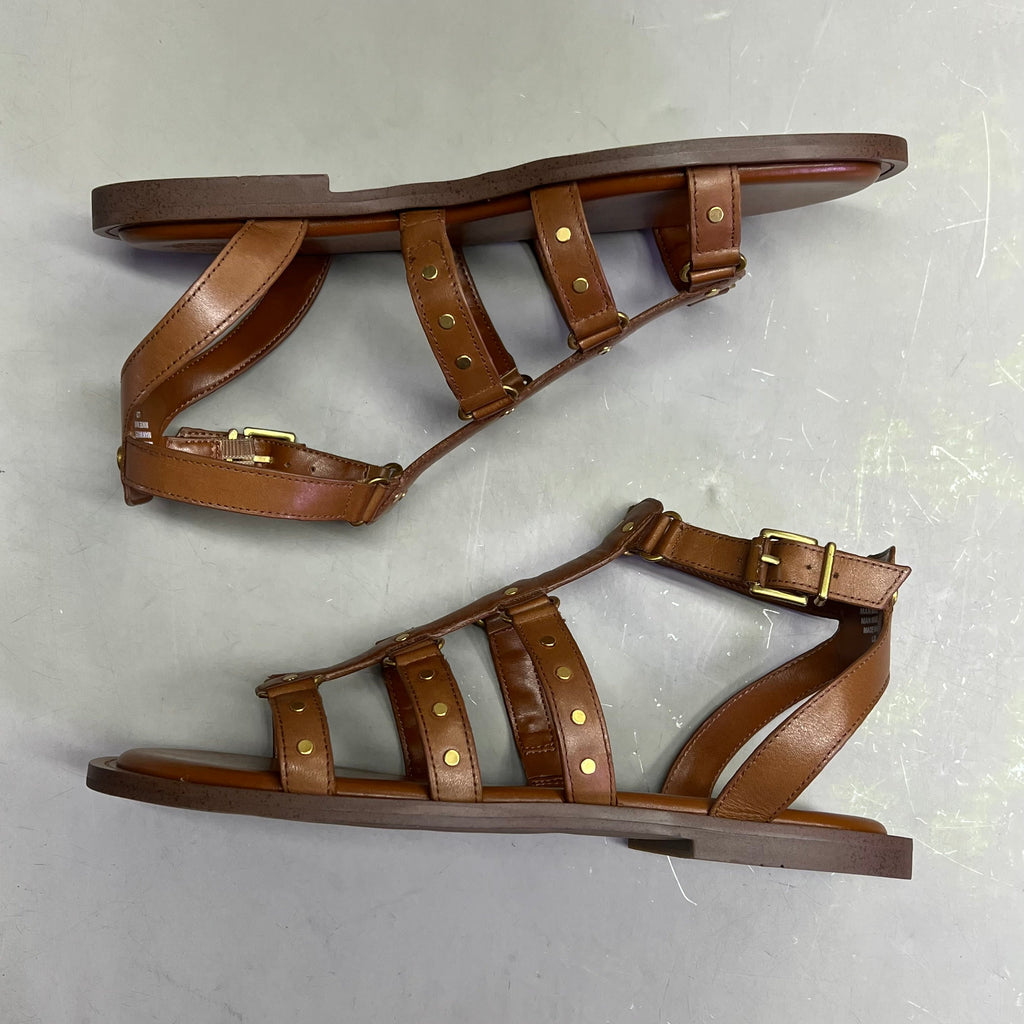 VINCE CAMUTO Leather Studded Gladiator Sandals Women's Sz 9.5M Caramelo VC-Claira