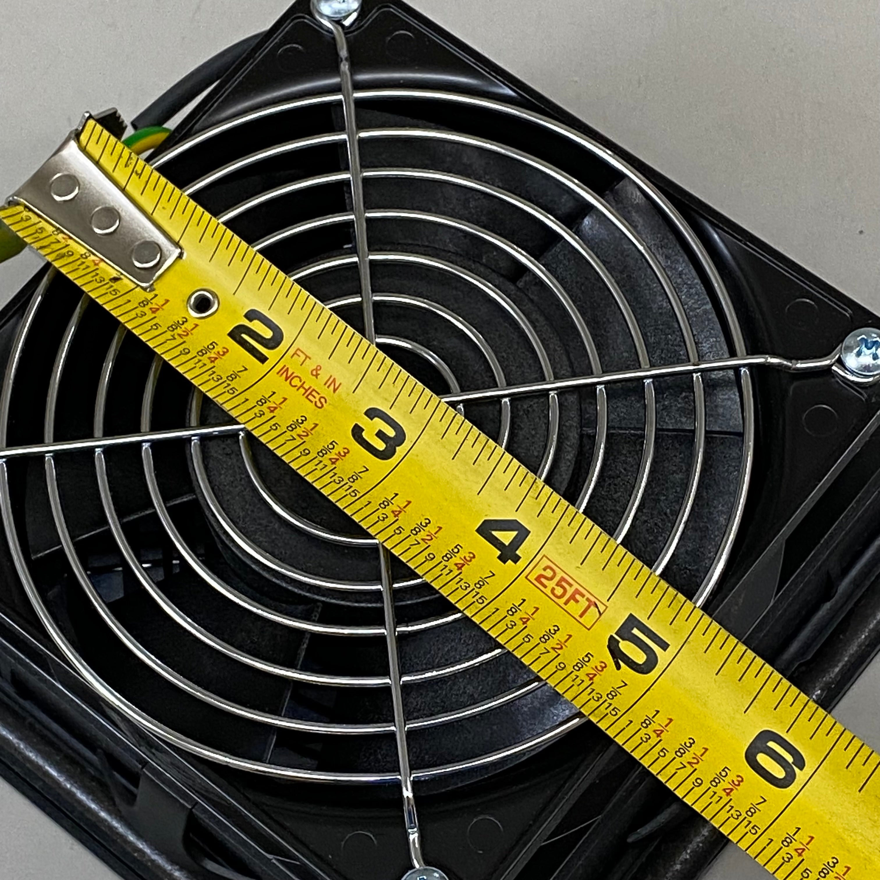 HOFFMAN 3R Side-Mount Filter Fan 5.9"x5.9"x2.9" Black HN0516513